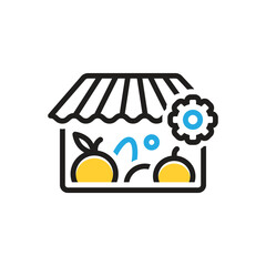 Multi color icon for produce