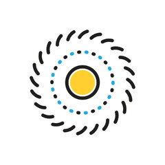 Multi color icon for spin