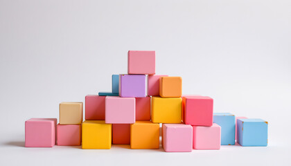 Fototapeta premium Colorful Building Blocks for Kids