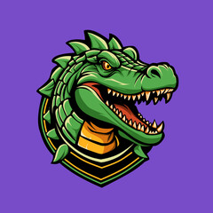 Crocodile illustration for esport logo