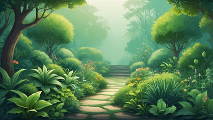 Garden Green Gradient Visual