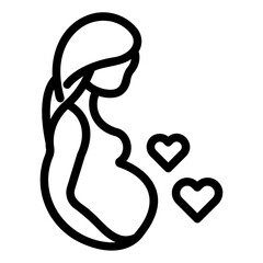 pregnant Line Icon