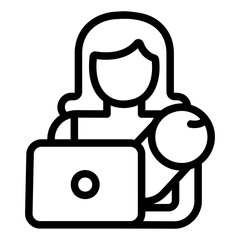 working mother Line Icon