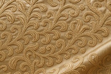 Fabric Embroidered Silk Texture &ndash; Raised Decorative Stitching for Elegant Textile Depth