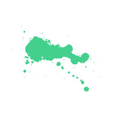 Obraz premium soft green shade ink splash brush drop
