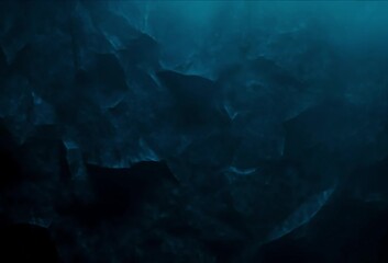 Deep blue abstract texture with shadowy, creviced formations, suggesting underwater or cavernous depths - Powered by Adobe