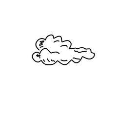clouds sketch hand drawn doodle