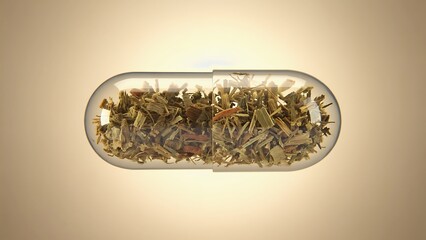 Herbal medicine capsule