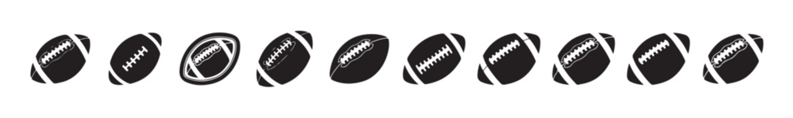 Bold Silhouette American Football Icon