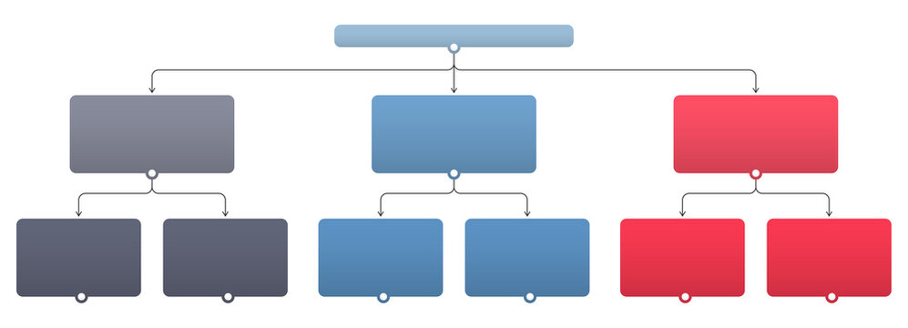 Flow chart with 3 elements, diagram template