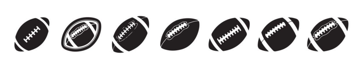 Bold Silhouette American Football Icon