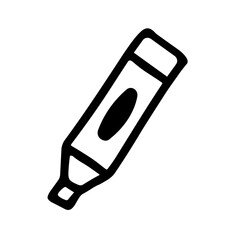 Simple Handdrawn Thick Line Marker Pen Stationery Supply Illustration