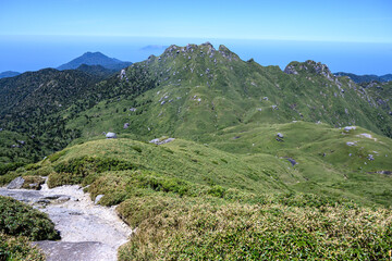 宮之浦岳山頂からの景色