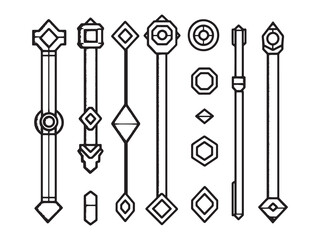 Level Tool Ultra Minimalist 2D Line Art Set 