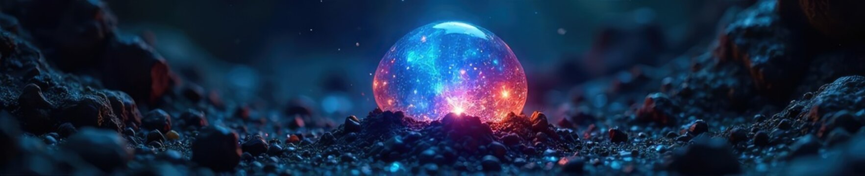 Mystical glowing stone illuminated in the dark, ethereal light emanating from within, creating a magical ambiance Perfect for fantasy, mystical, or spiritual themes , light, light stone, night