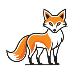 red fox vector illustration