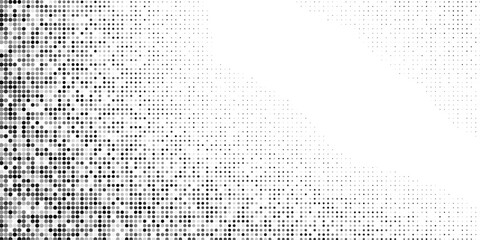 Modern repeating dots gradation simple. Halftone gradient texture. Vanishing polka dot abstract