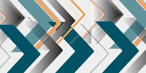 Abstract blue arrow lines on white background. Modern blue gradient geometric lines pattern. Minimal lines. Futuristic technology concept. Suit for poster, banner, brochure, cover, presentation, web