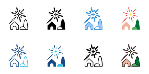  Firework icon set multiple style collection 
