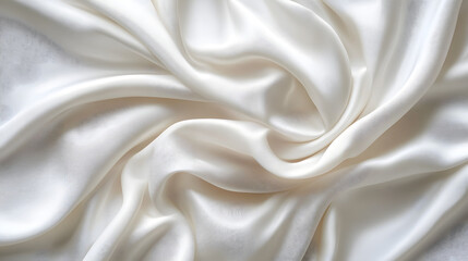 Obraz premium Elegant Fabric Flow Studio Photography Minimalist Close-Up Horizontal Pure White Background