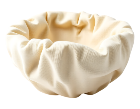 Fabric bowl with a neutral and soft aesthetic