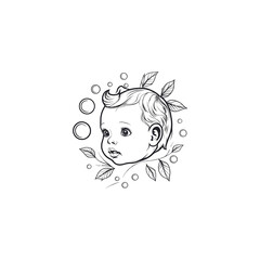 baby logo with bubbles
