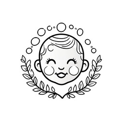 baby logo with bubbles