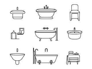 Minimal Power Icon Flat Outline Drawing