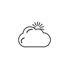 A black cloud with a sun and clouds