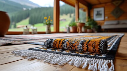 Mountain Yoga Retreat Rug.