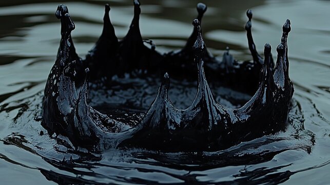 Oil Crown Water Splash.