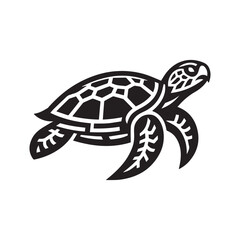 turtle logo, editable vector image