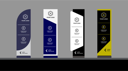 Exterior and interior signage template set corporate identity