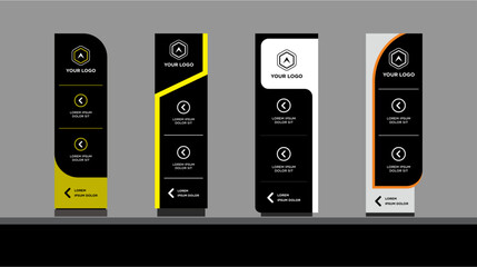 Exterior and interior signage template set corporate identity