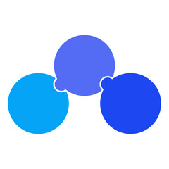 Three Point Circle Puzzle Vector