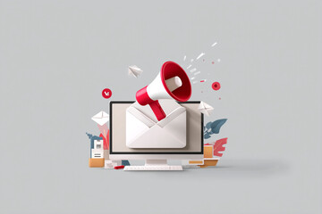 Email Marketing and Digital Communication Vector Illustration