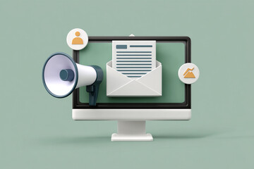 Email Marketing and Digital Communication Vector Illustration