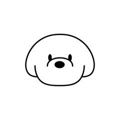 Pet dog ears Outline Drawing vector illustration sketch doodle	