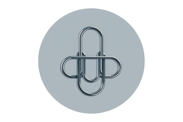 Obraz premium Creative paperclip art installation modern workspace graphic design minimalist environment aesthetic perspective