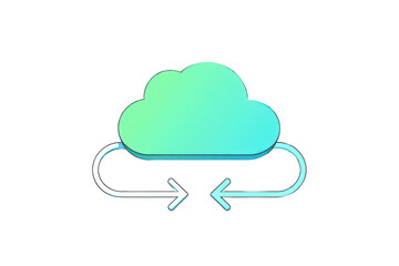 Obraz premium Cloud data transfer action in a digital environment graphic content representation modern technology viewpoint