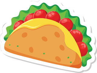 Delicious Taco Illustration A Vibrant and Appetising Graphic Design