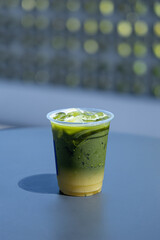 Delicious pineapple Matcha drink, you must try it.
