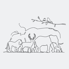 vector illustration of an elephant
