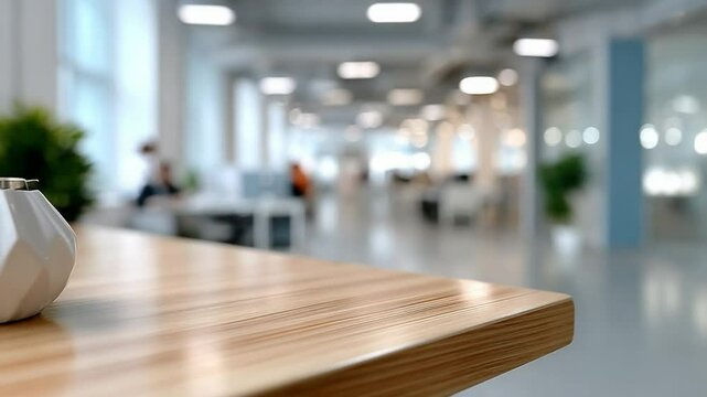 Modern Office Space: A bright and modern office space. A workspace of teamwork and open communication. The background blurs into a vision of collaborative efficiency and a productive ecosystem.