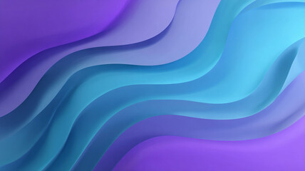 Abstract Wavy Gradient Background in Light Blue and Purple Tones