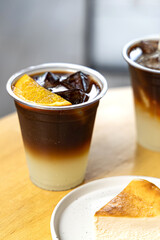 yuzu coffee and cheese cake