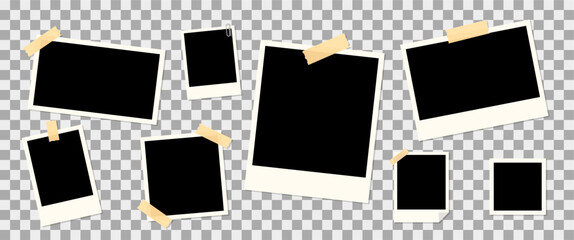 Isolated Picture Frame vector illustration design, Square shape frame design on white background, Editable