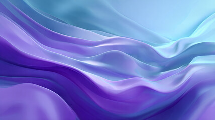 Fototapeta premium Abstract Wavy Gradient Background in Light Blue and Purple Tones