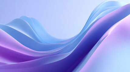 Abstract Wavy Gradient Background in Light Blue and Purple Tones
