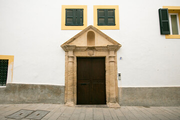 Streets and views of the ancient walled citadel of Dalt Vila, a UNESCO World Heritage Site, on the island of Ibiza in Spain.